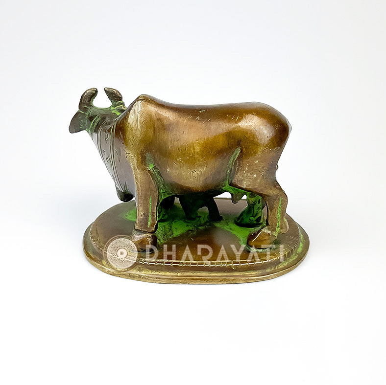 Brass Kamadhenu Cow &amp; Calf