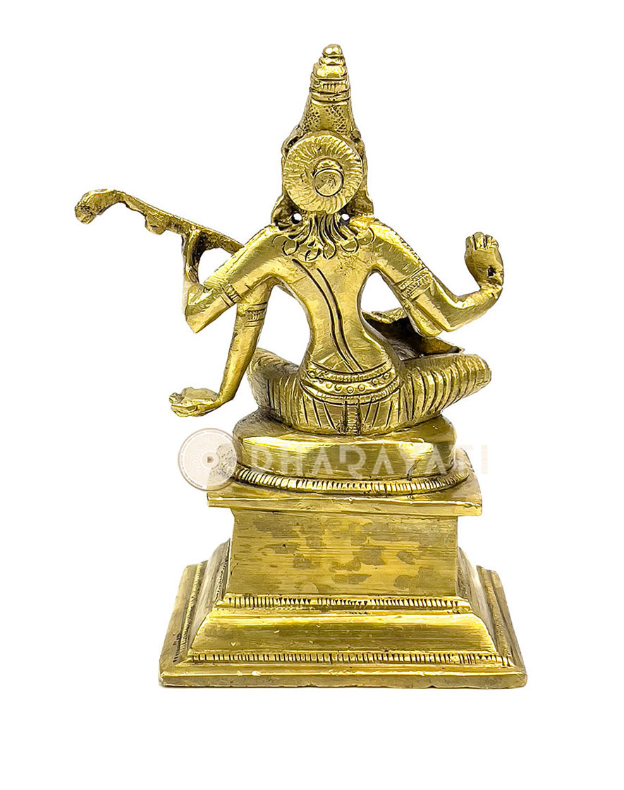 Brass Saraswati Devi