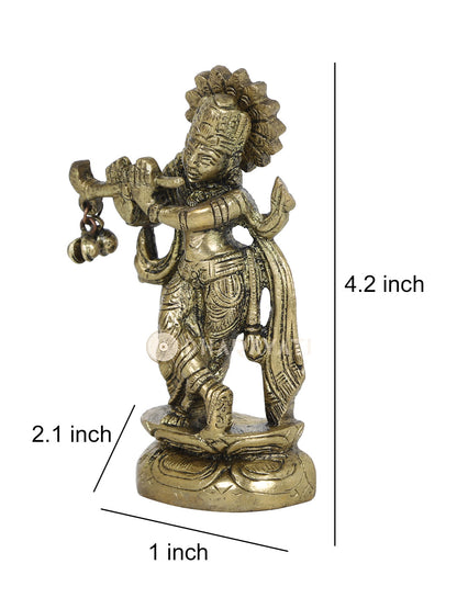 Krishna Decorative Brass Figurine