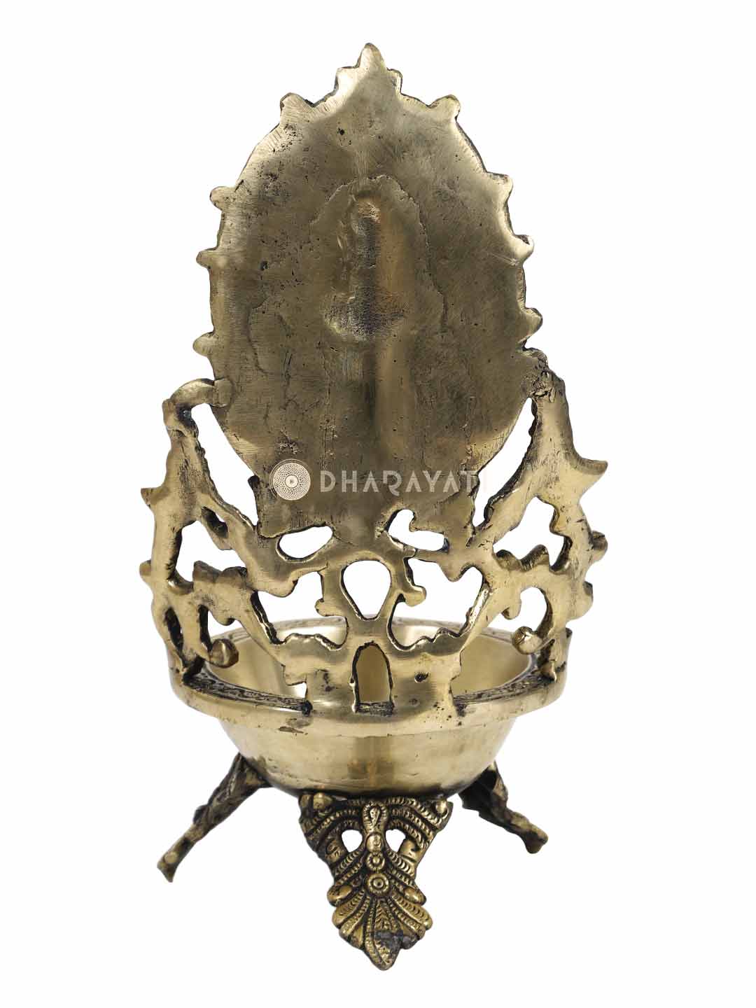 Laxmi Lamp Small Diya 3 Legs Decorative Brass Figurine