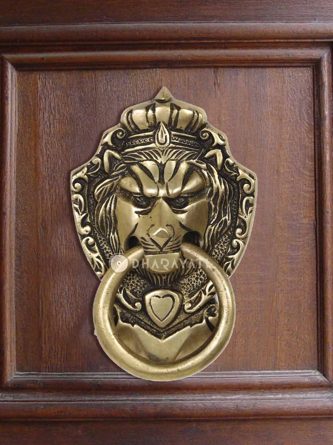 Lion Design Door Knocker Decorative Brass