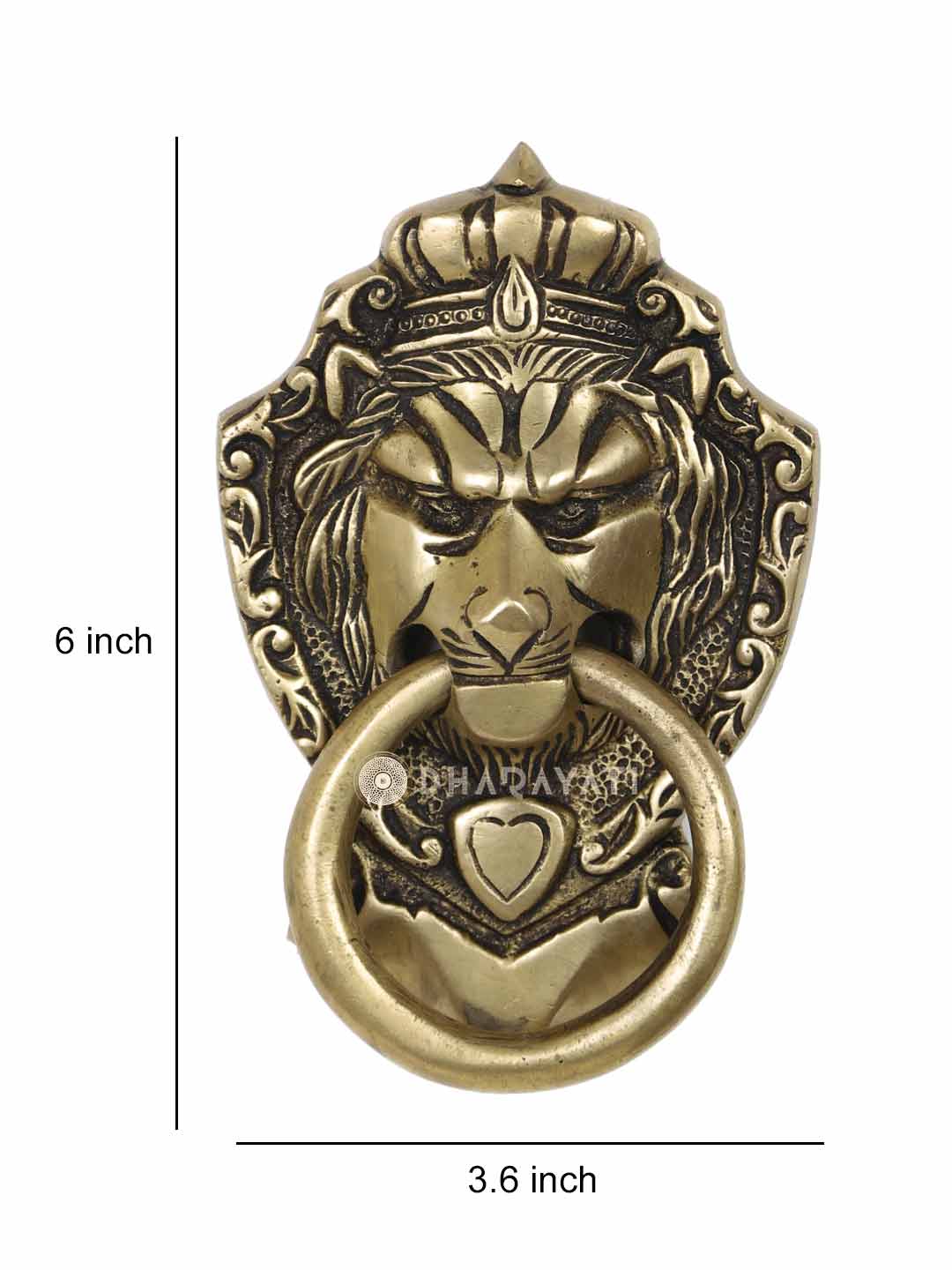 Lion Design Door Knocker Decorative Brass