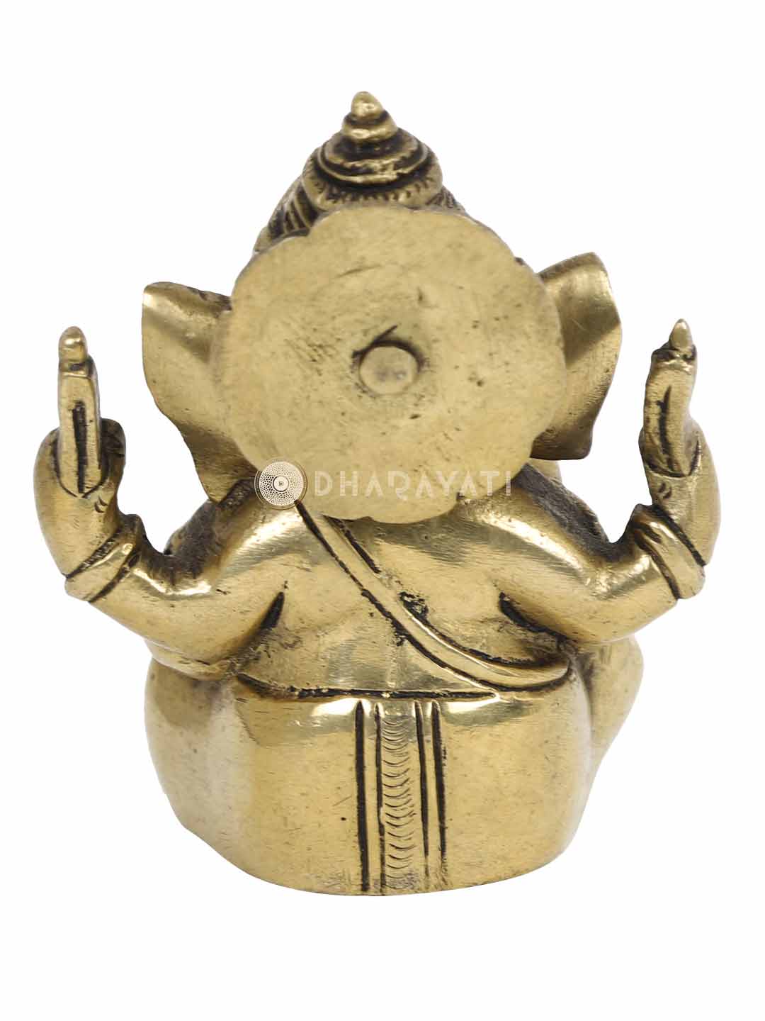 Mukat Ganesh 4 Hands Decorative Brass Figurine