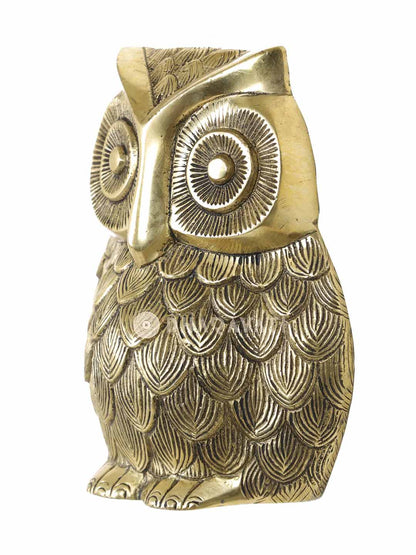 Brass Owl Design Wall Hanging