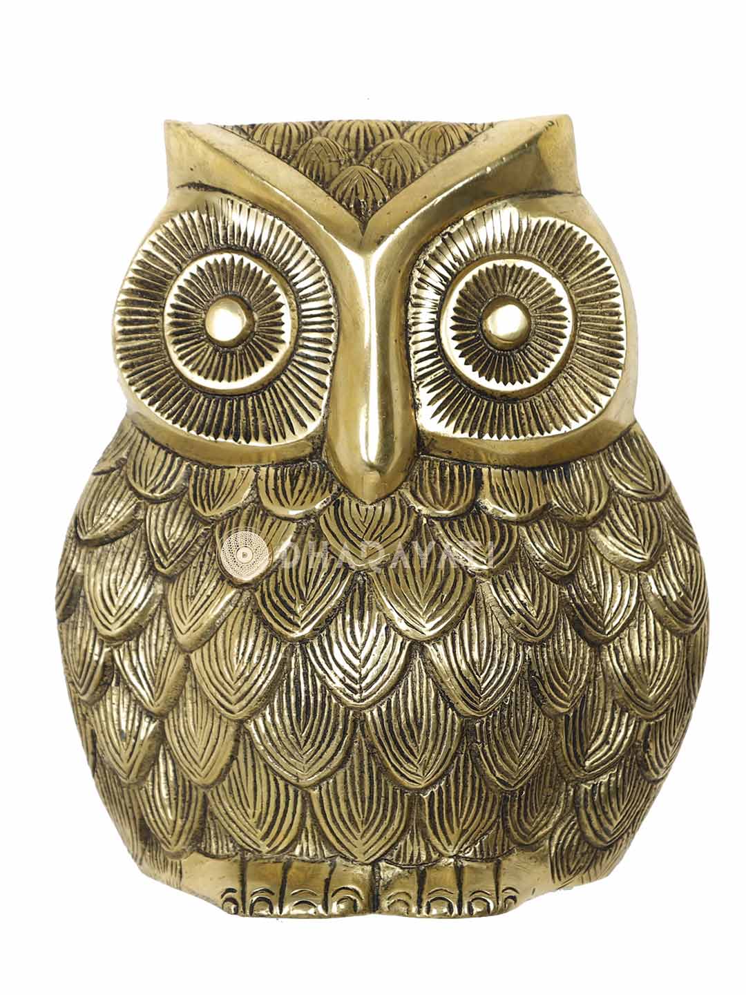 Brass Owl Design Wall Hanging