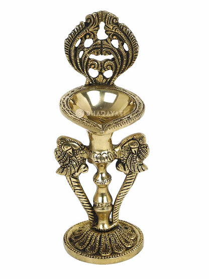 Parrot Design Diya Decorative Brass Figurine