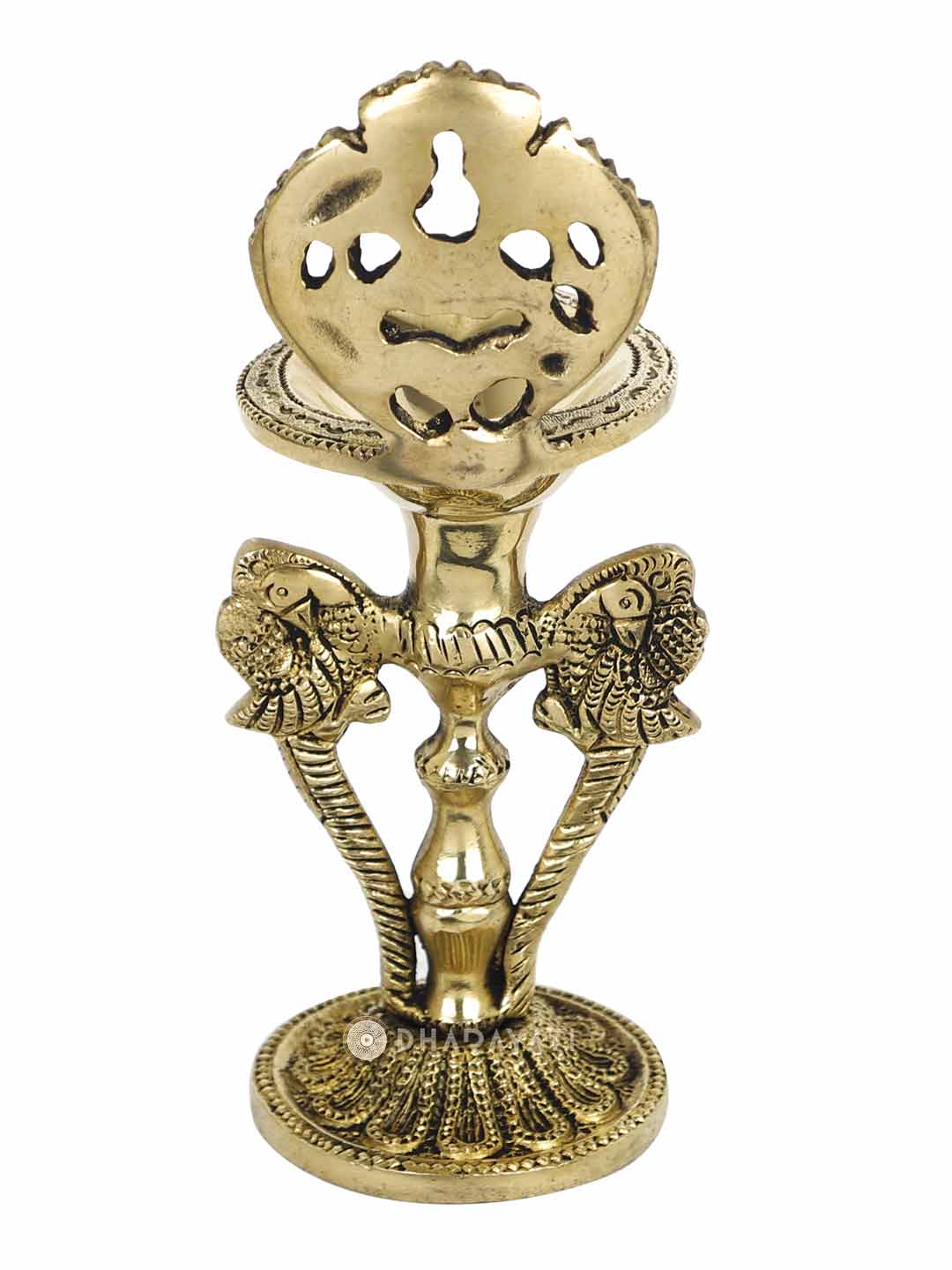 Parrot Design Diya Decorative Brass Figurine