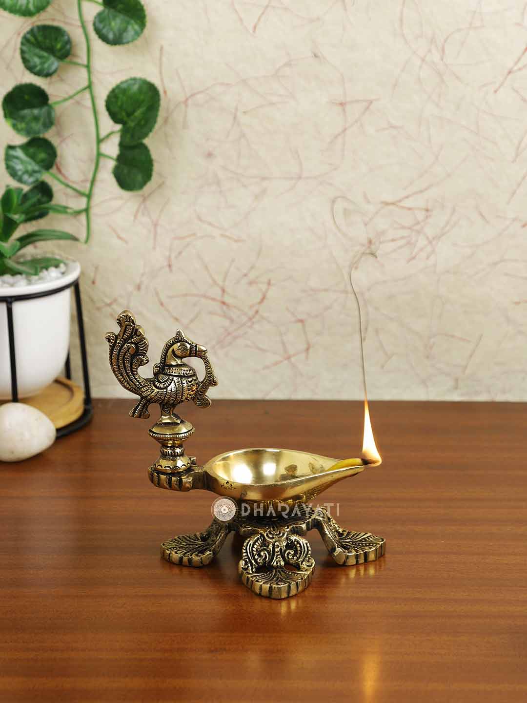 Parrot Brass Diya