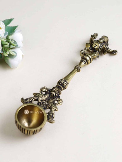 Pooja Aarti Spoon With Ganesh On Handle