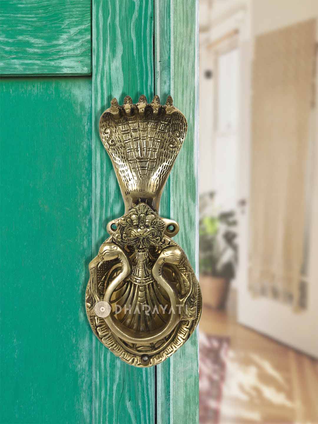 Snake Design Door Knocker Decorative Brass