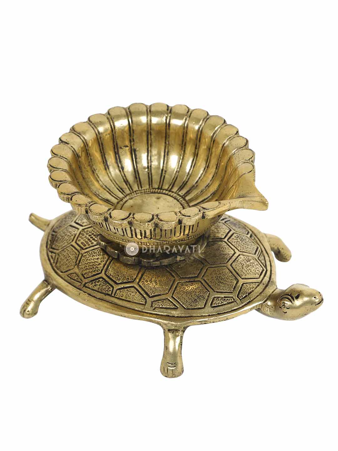 Brass Tortoise Lamp Diya