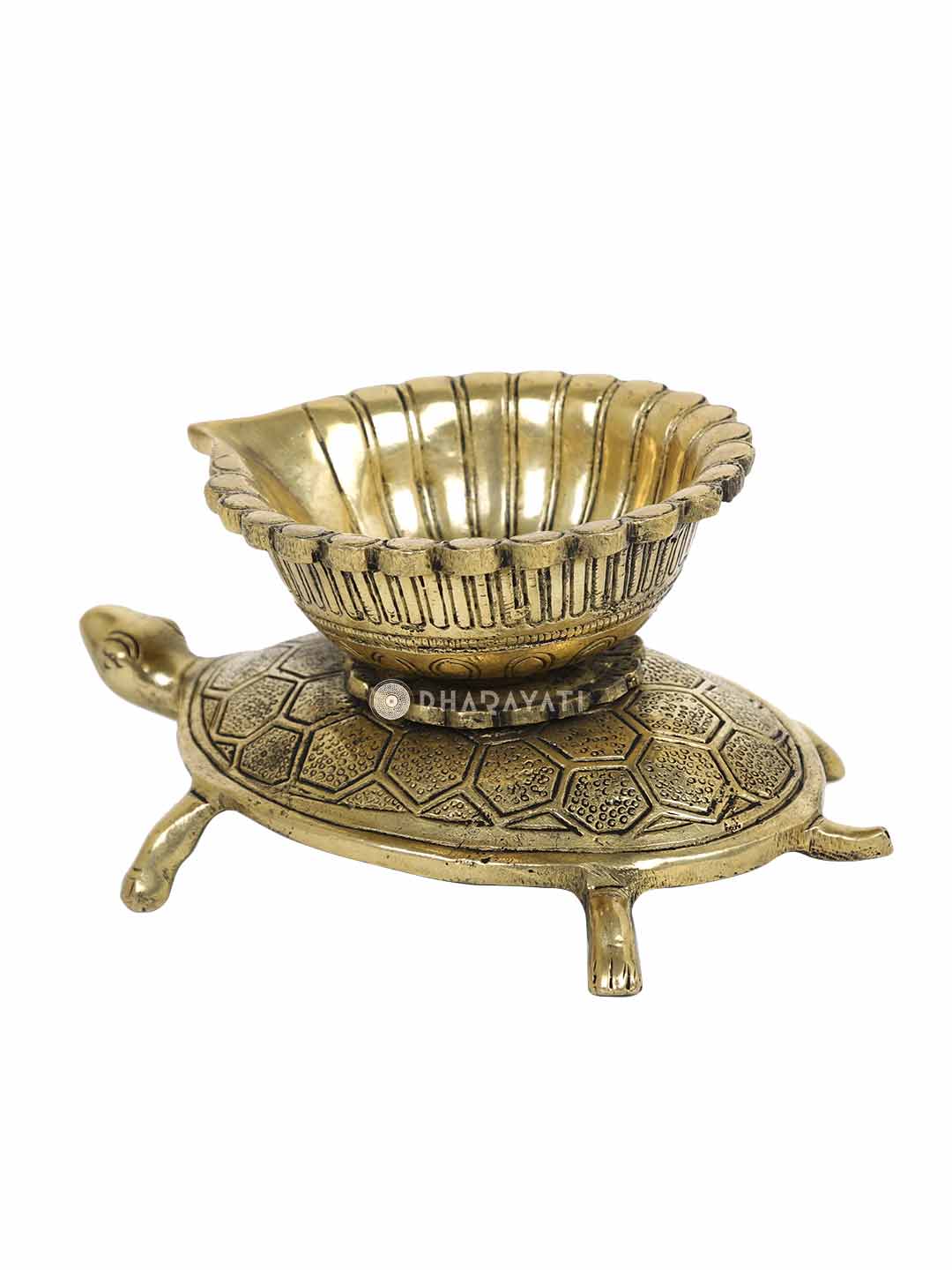 Brass Tortoise Lamp Diya