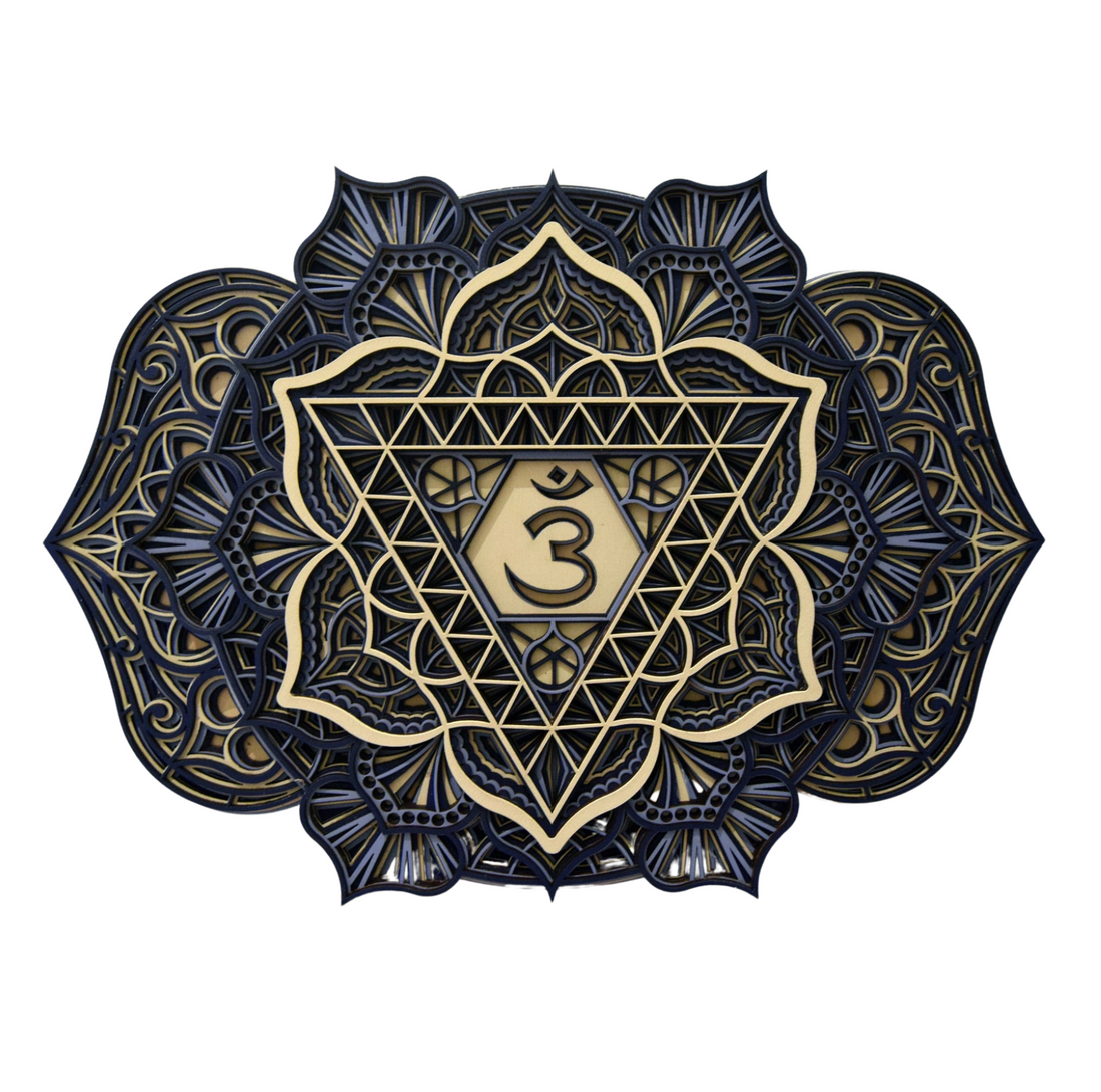 Third Eye Chakra, Geometric |  Wooden Wall Decor