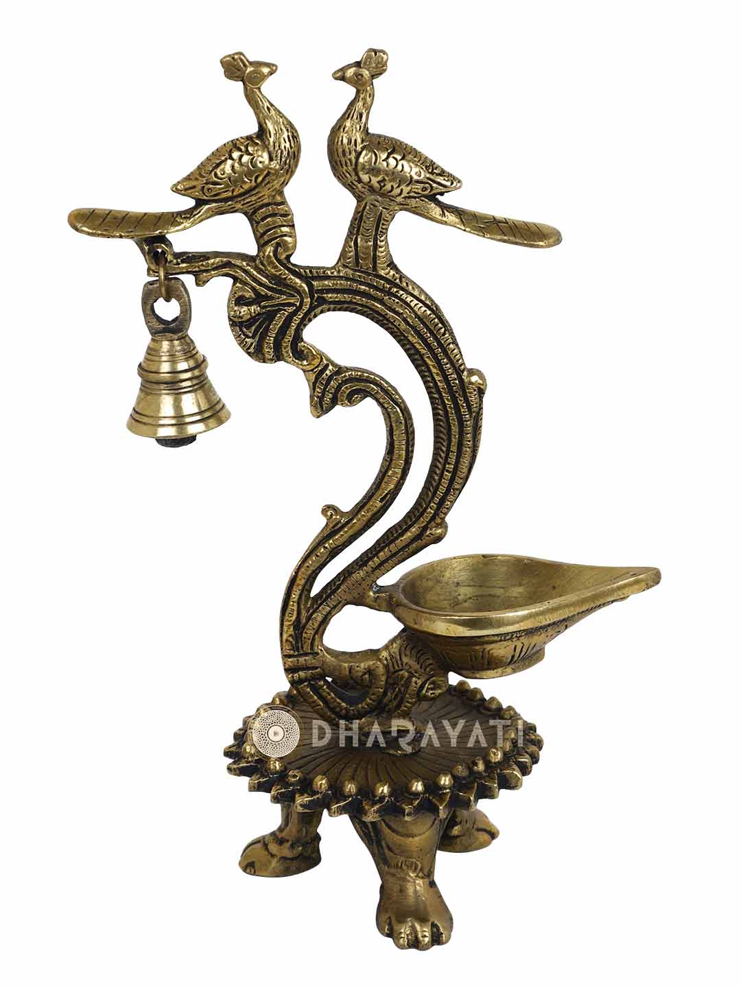 Two Birds Lamp Diya With Bell