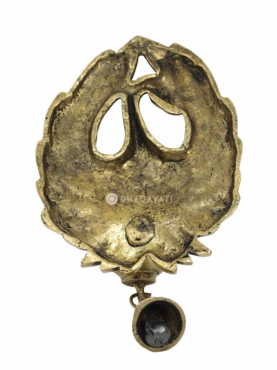 Wall Hanging Bird Diya With Bell Decorative Brass Figurine