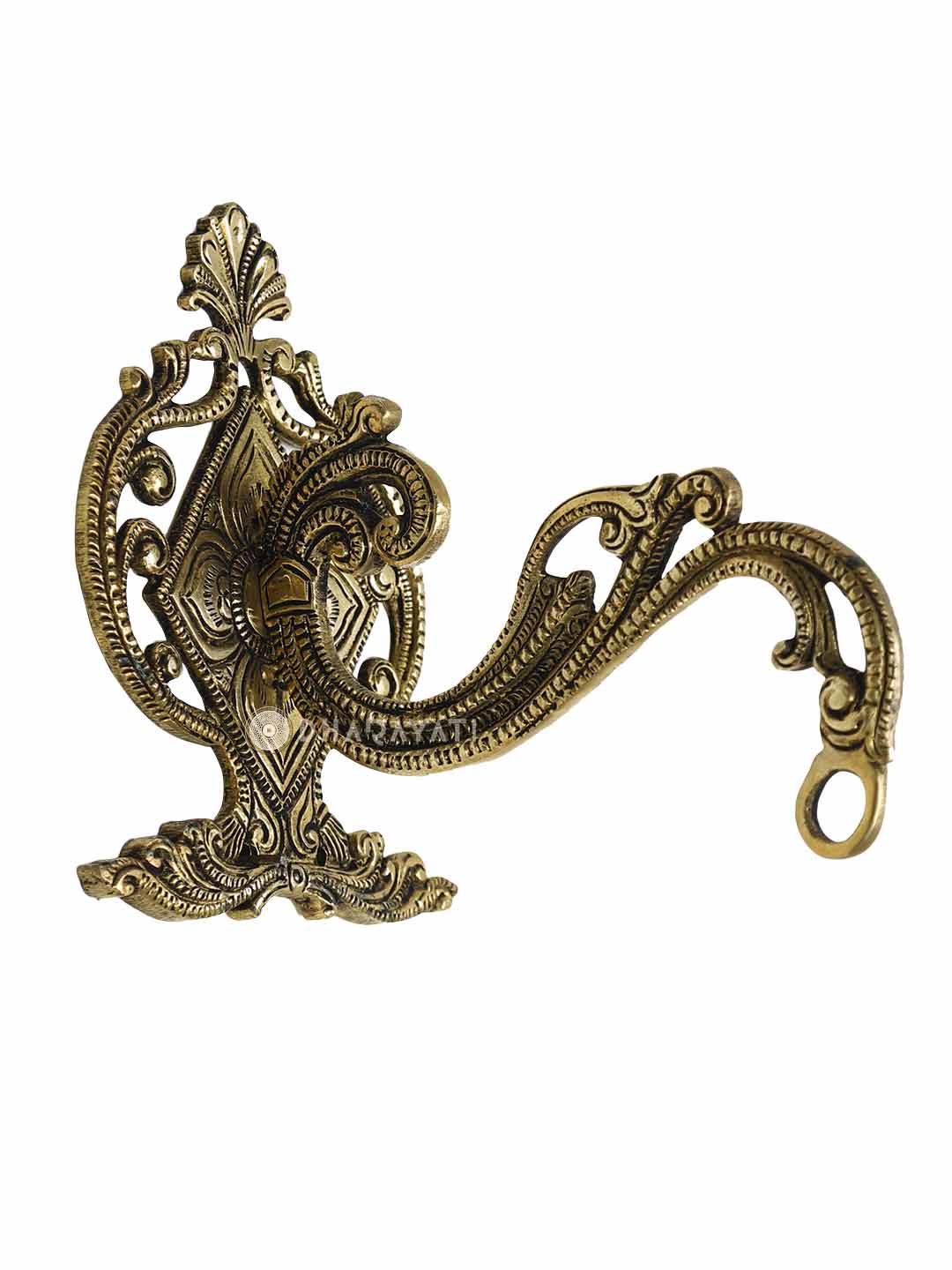 Wall Mount With Hook Decorative Brass Figurine