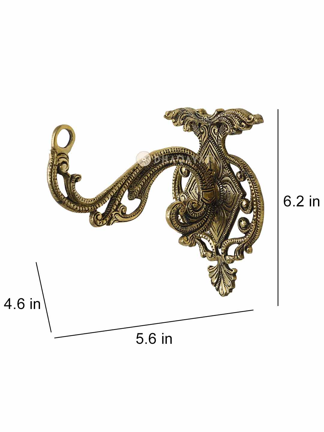 Wall Mount With Hook Decorative Brass Figurine