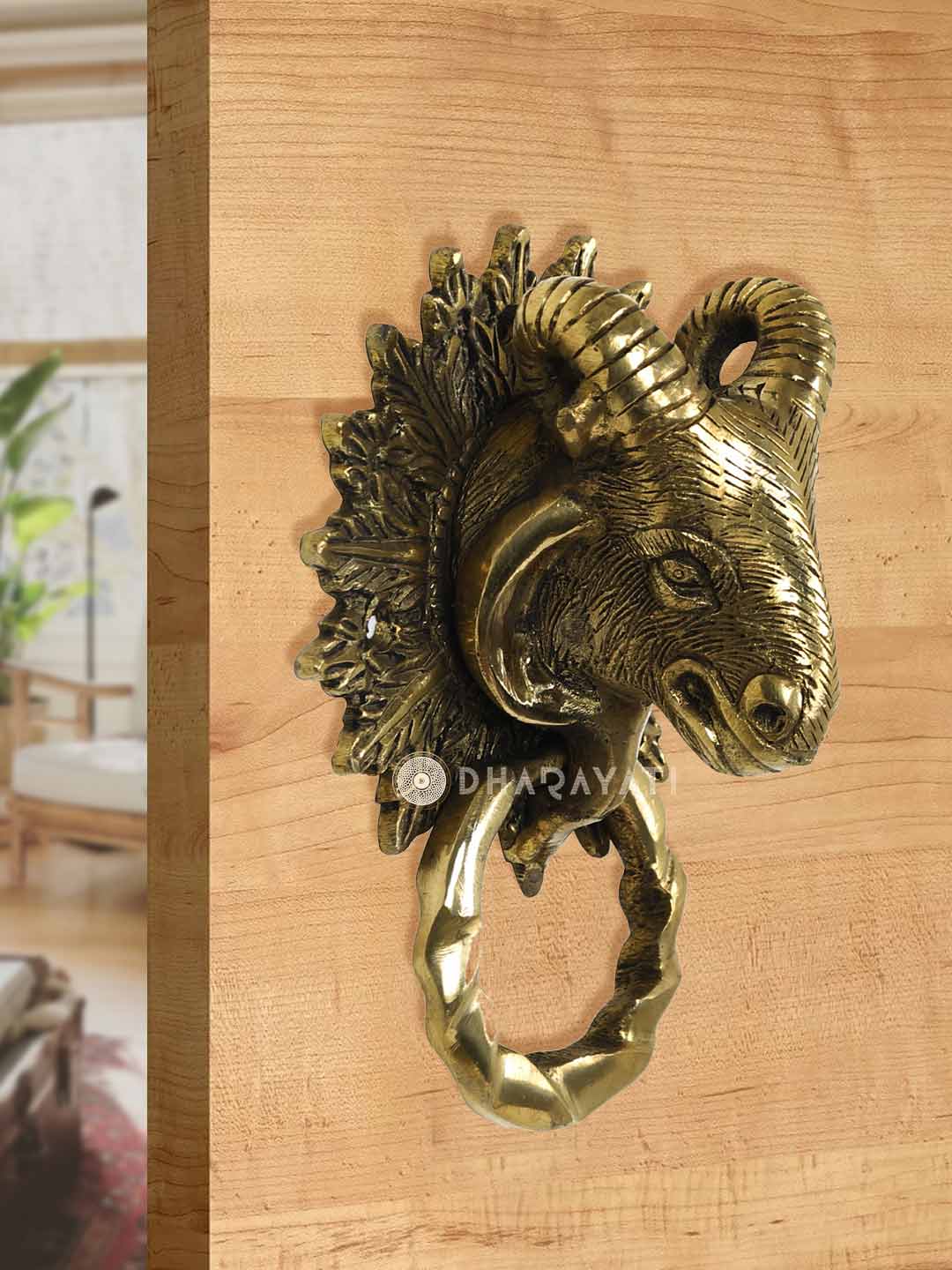 Yak Design Door Knocker Decorative Brass