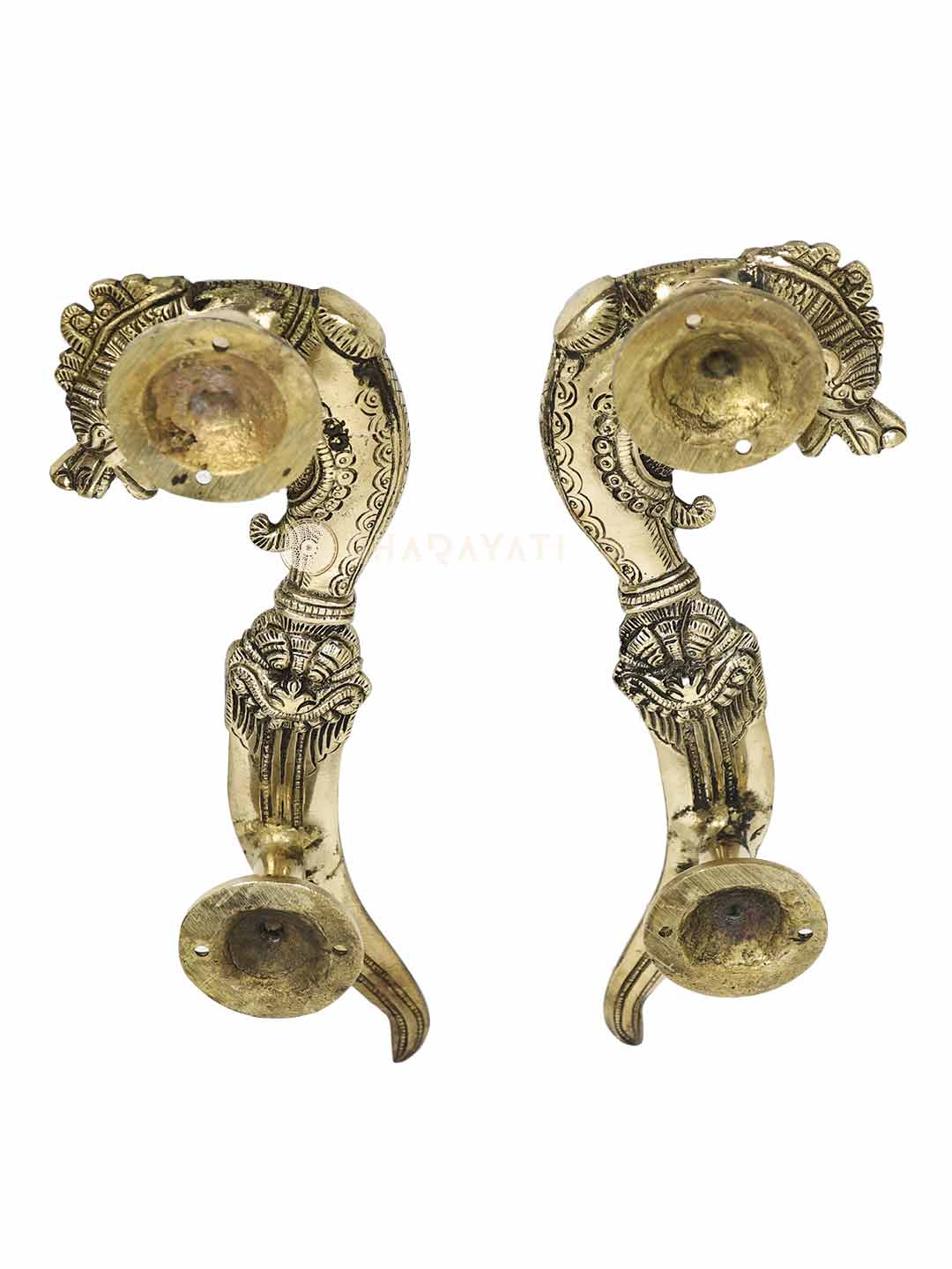 Yalli Design Door Handle Pair Decorative Brass