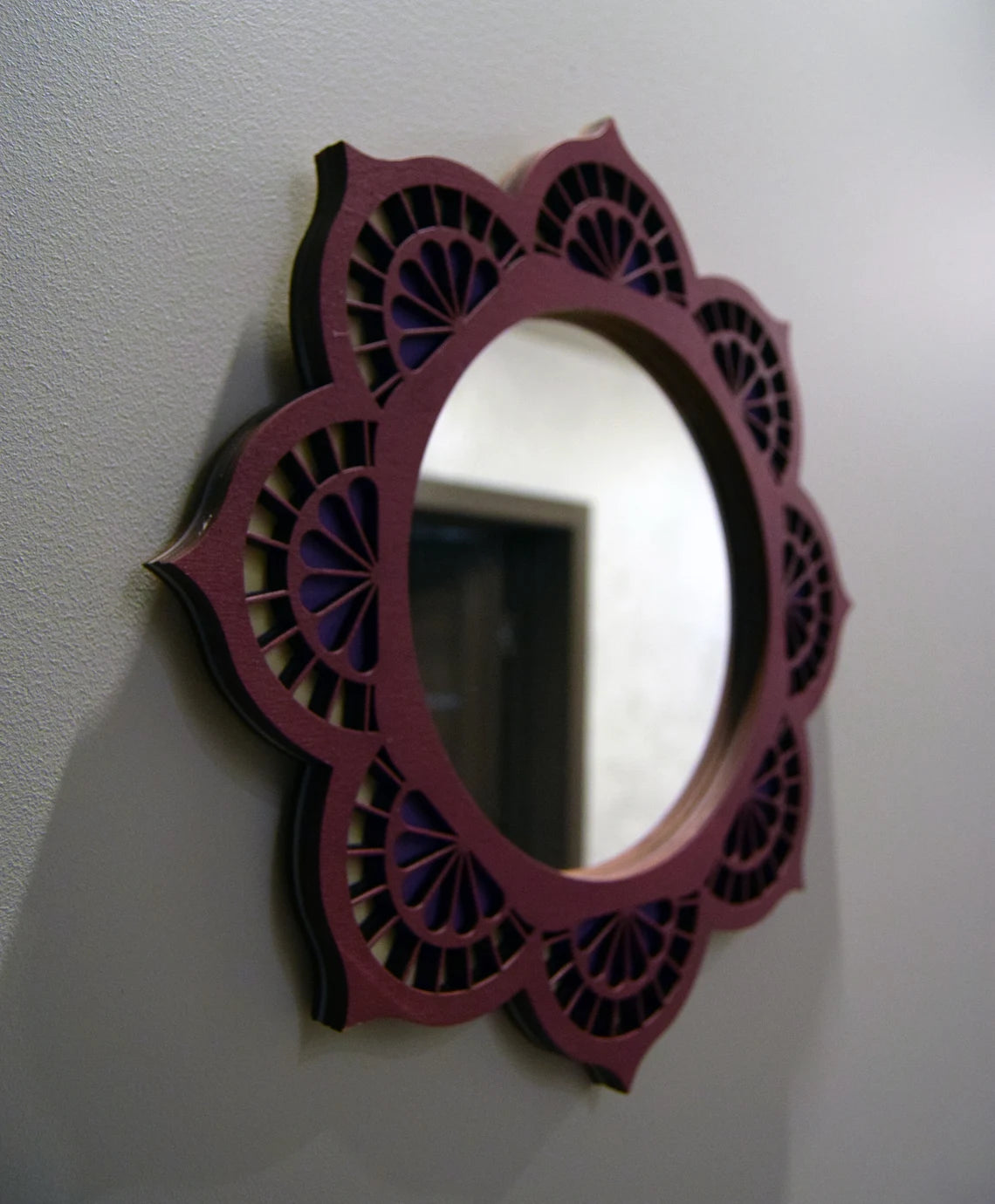 Mirror Wall Decor Desk Mirror |  Wooden Wall Decor