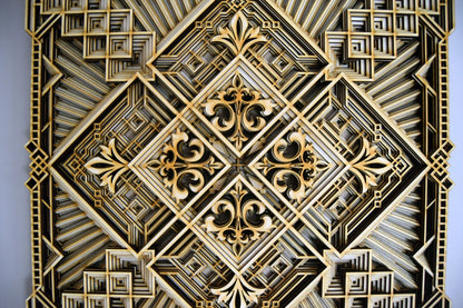 Complex Geometrical Mandala Design | Wooden Wall Decor