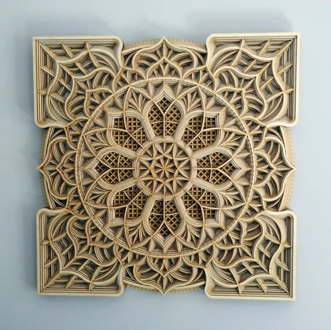 Wood Mandala Flower Design | Wooden Wall Decor