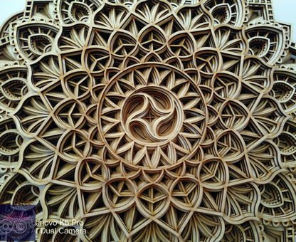 Wind Spin Design Mandala Wall Art | Wooden Wall Decor