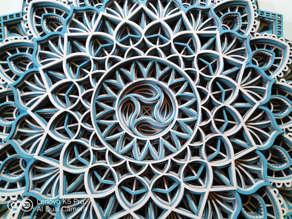 Wind Spin Design Mandala Wall Art | Wooden Wall Decor