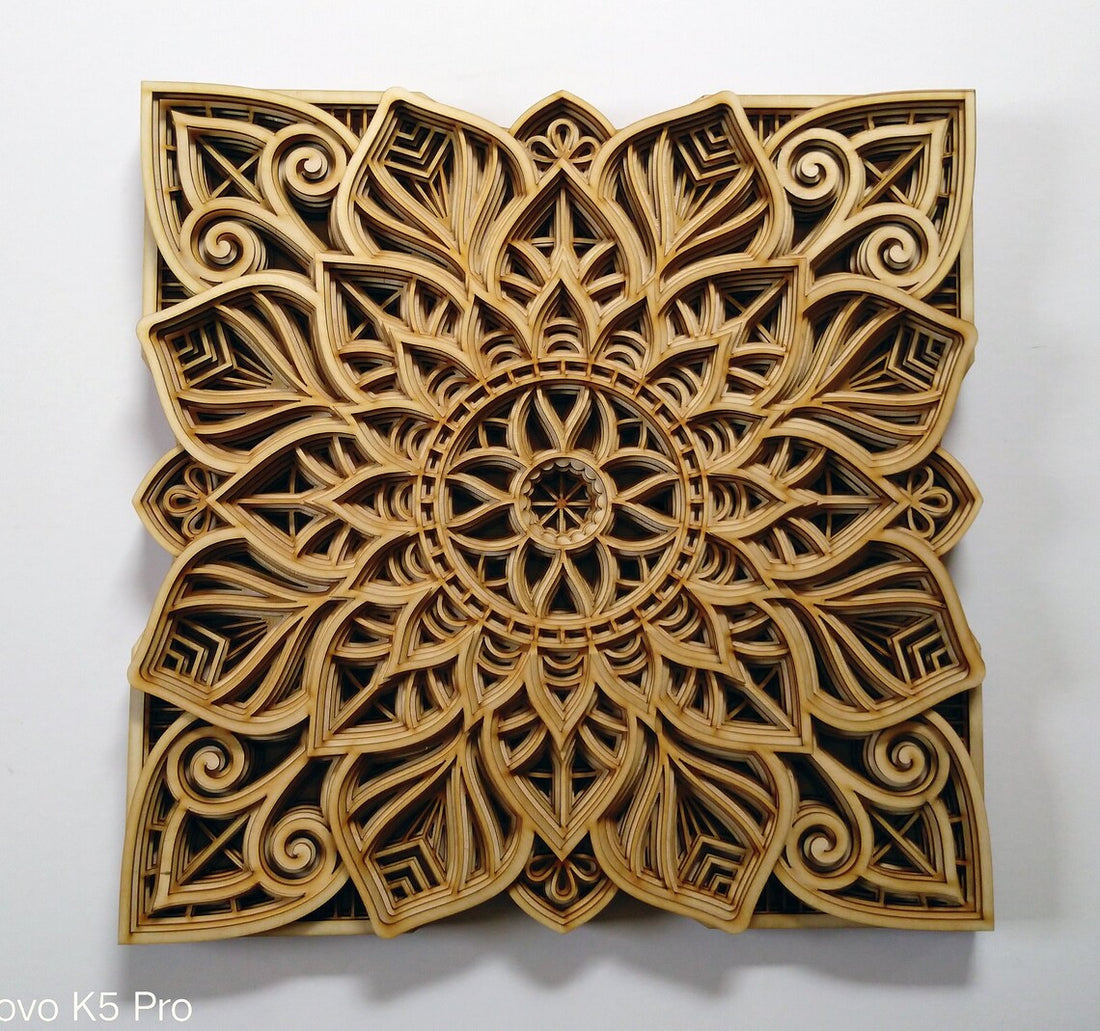 Unique Wall Art Flower Mandala Art | Wooden Wall Decor