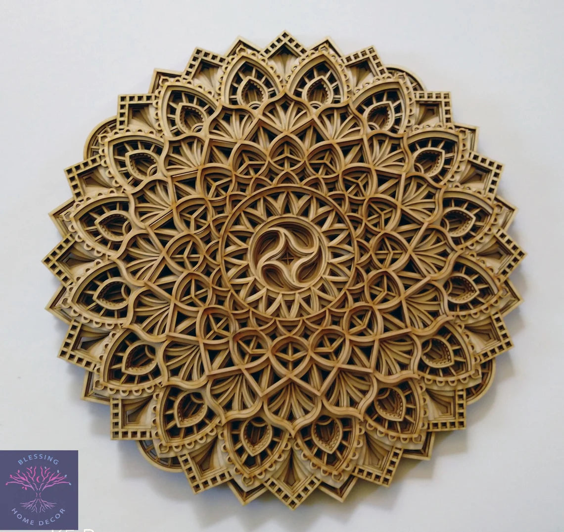 Wind Spin Design Mandala Wall Art | Wooden Wall Decor