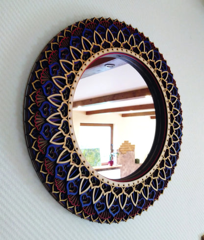 Geometry Mirror Home Decor |  Wooden Wall Decor