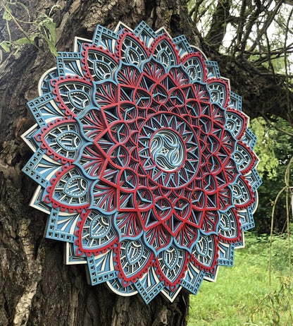 Wind Spin Design Mandala Wall Art | Wooden Wall Decor