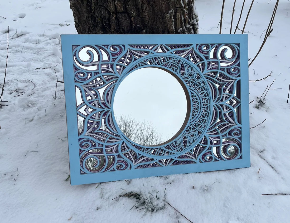 Moon Mirror Wall Hanging |  Wooden Wall Decor