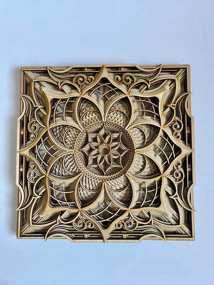 Modern Flower Art | Wooden Wall Decor