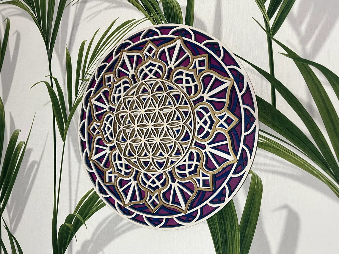 Flower Of Life Sacred Geometry | Wooden Wall Decor