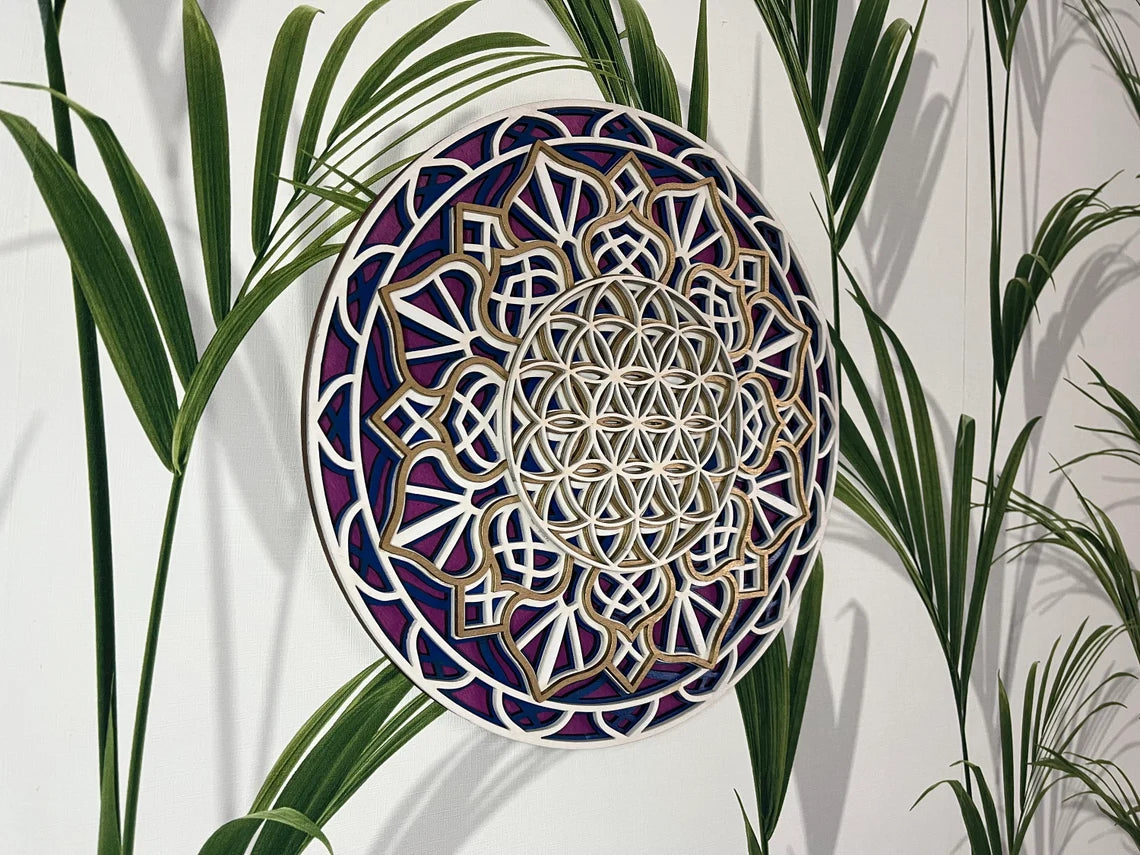 Flower Of Life Sacred Geometry | Wooden Wall Decor