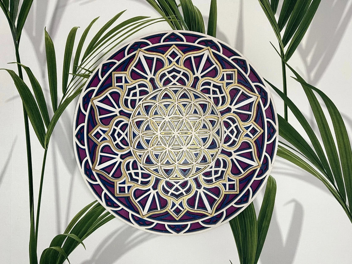 Flower Of Life Sacred Geometry | Wooden Wall Decor