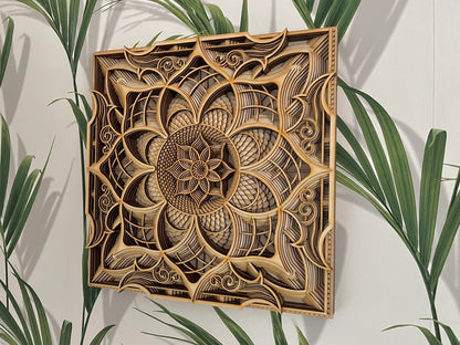 Modern Flower Art | Wooden Wall Decor