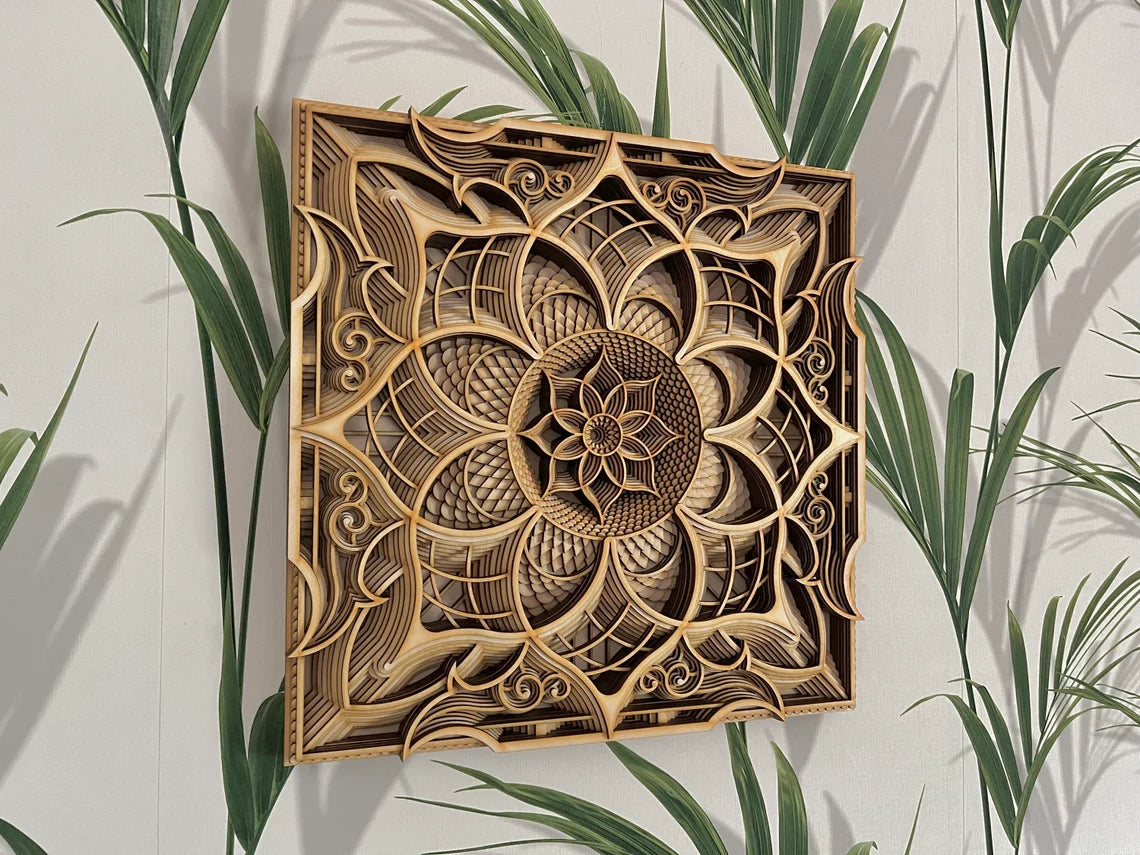 Modern Flower Art | Wooden Wall Decor