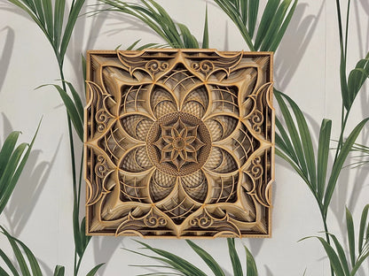 Modern Flower Art | Wooden Wall Decor