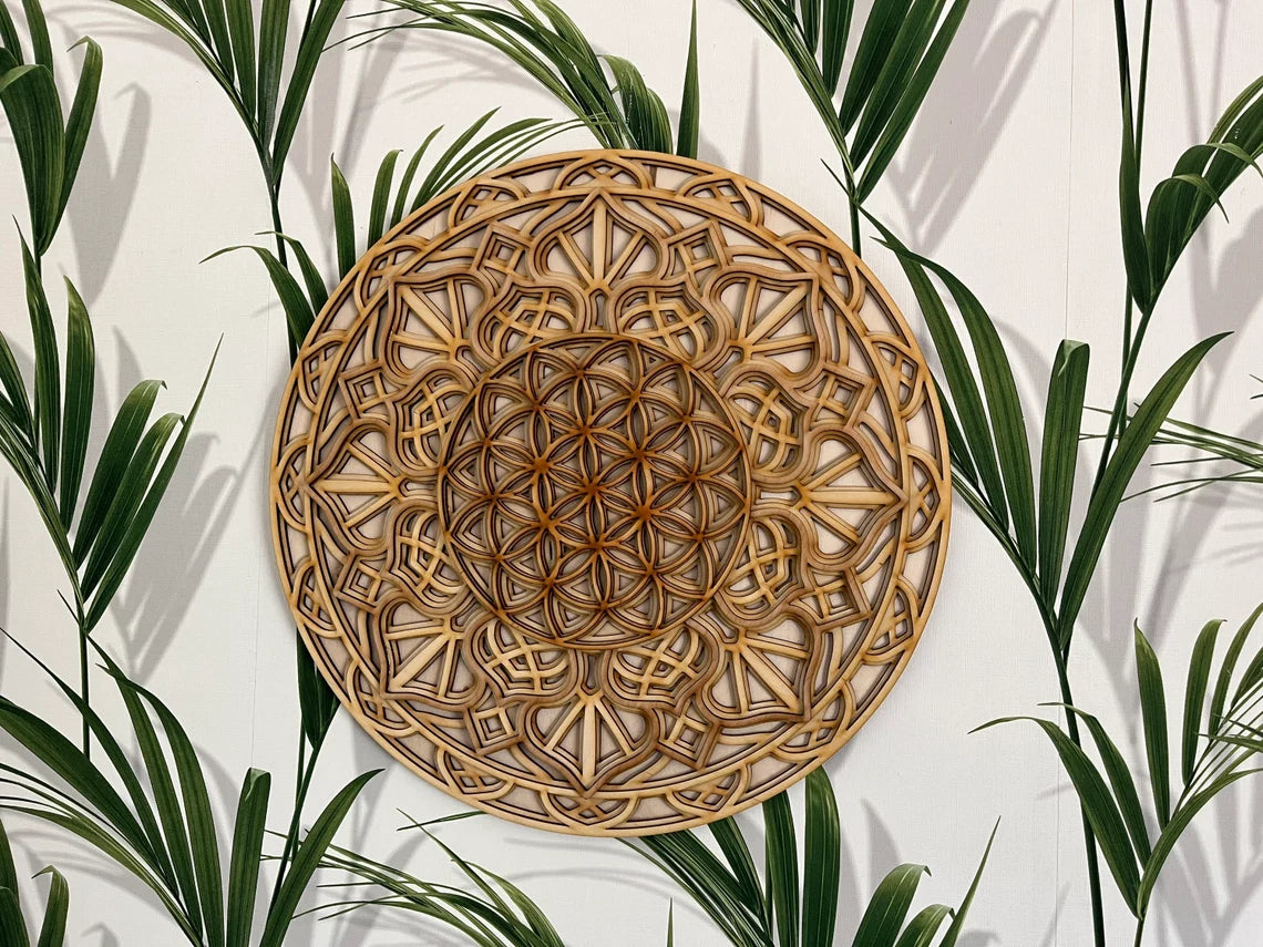 Flower Of Life Sacred Geometry | Wooden Wall Decor