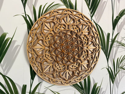 Flower Of Life Sacred Geometry | Wooden Wall Decor