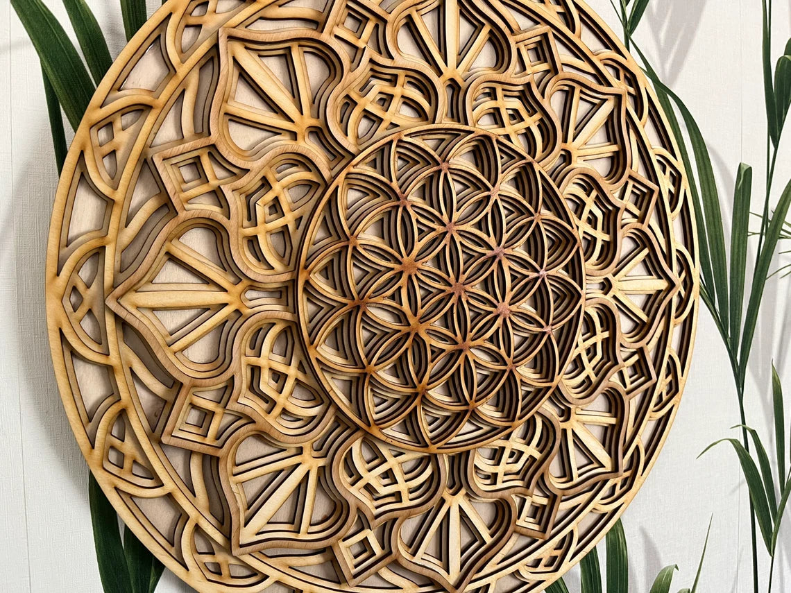 Flower Of Life Sacred Geometry | Wooden Wall Decor