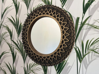 Geometry Mirror Home Decor |  Wooden Wall Decor