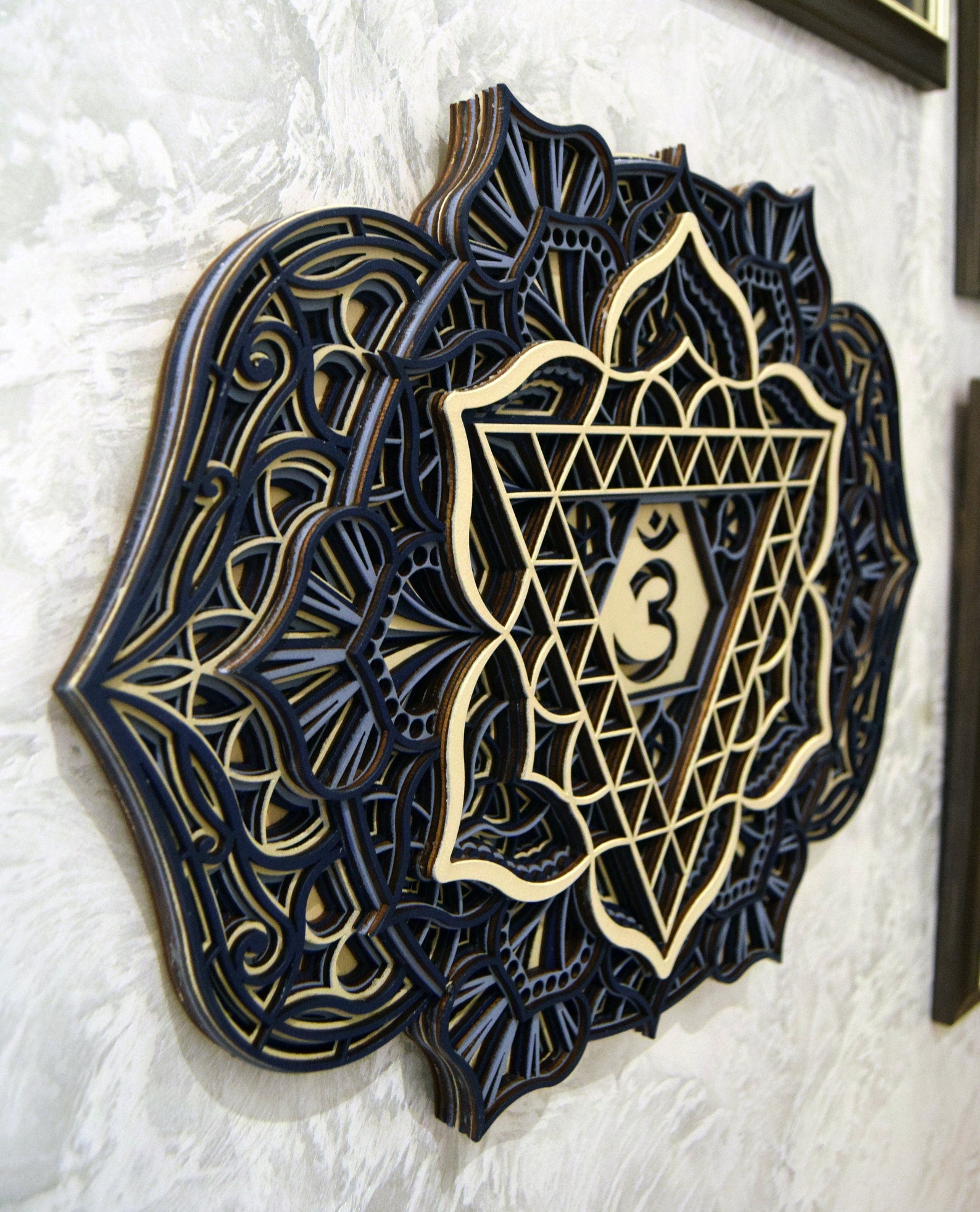 Third Eye Chakra, Geometric |  Wooden Wall Decor