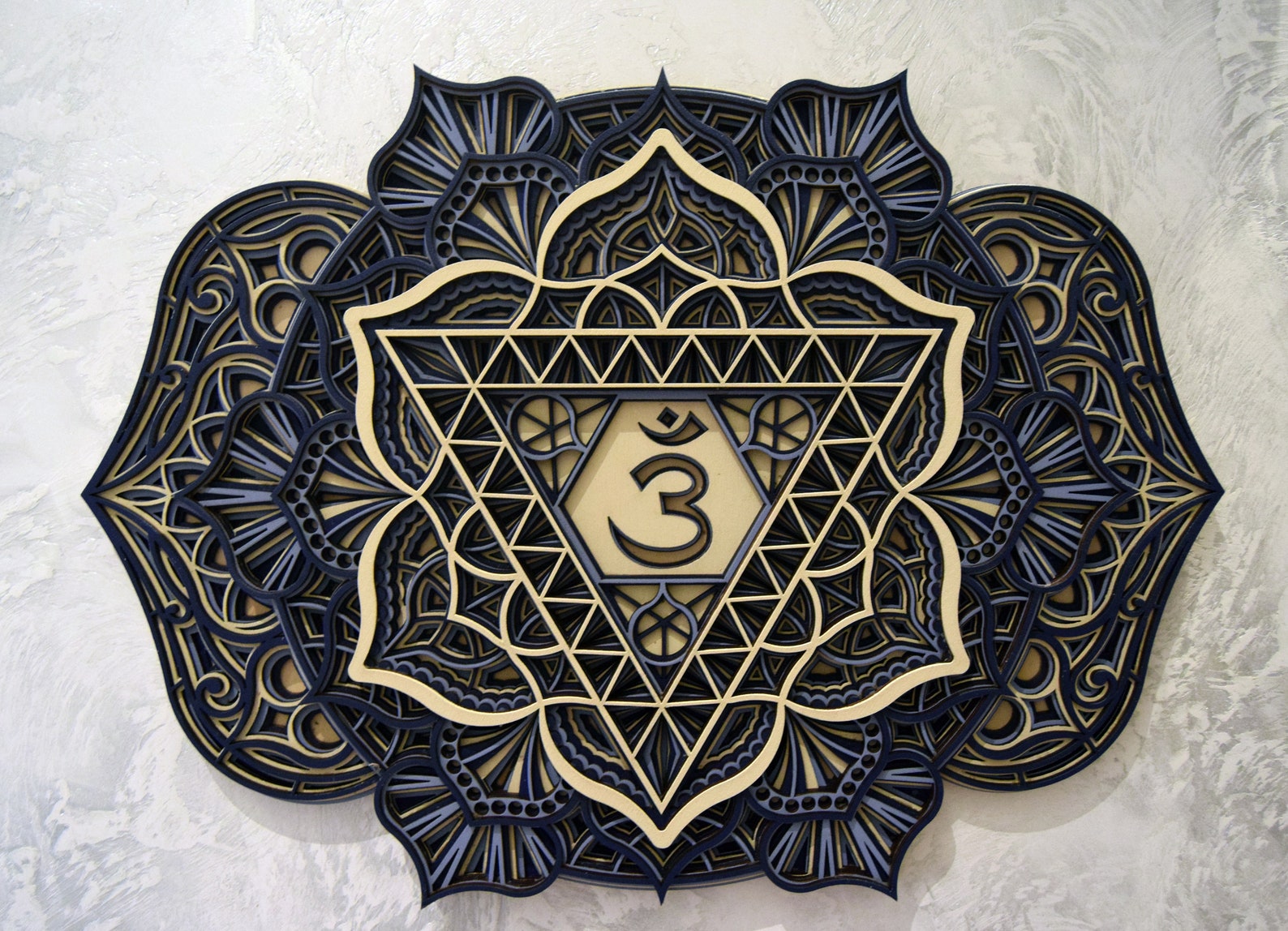 Third Eye Chakra, Geometric |  Wooden Wall Decor