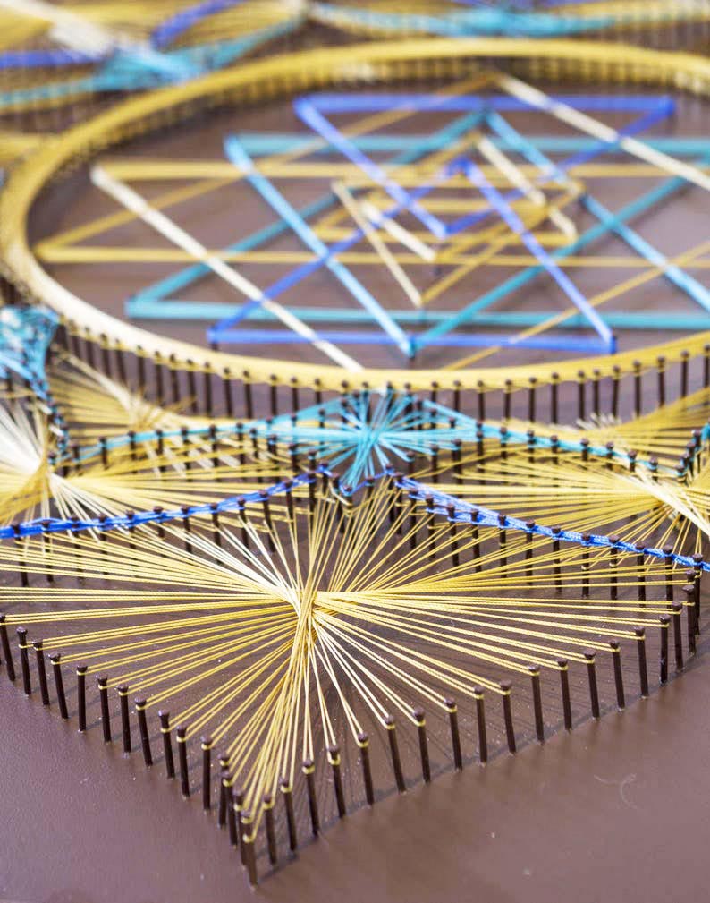 Sri Yantra sacred geometry | String Art