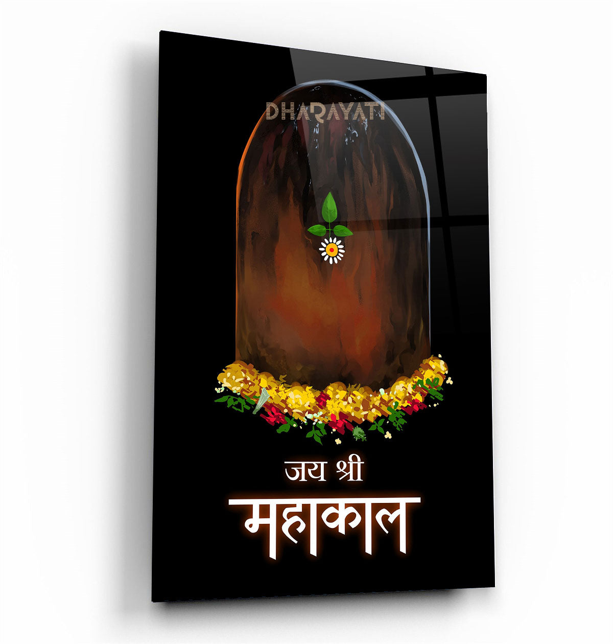 Jai Shree Mahakal Glass Wall Art - Embrace the Divine Majesty