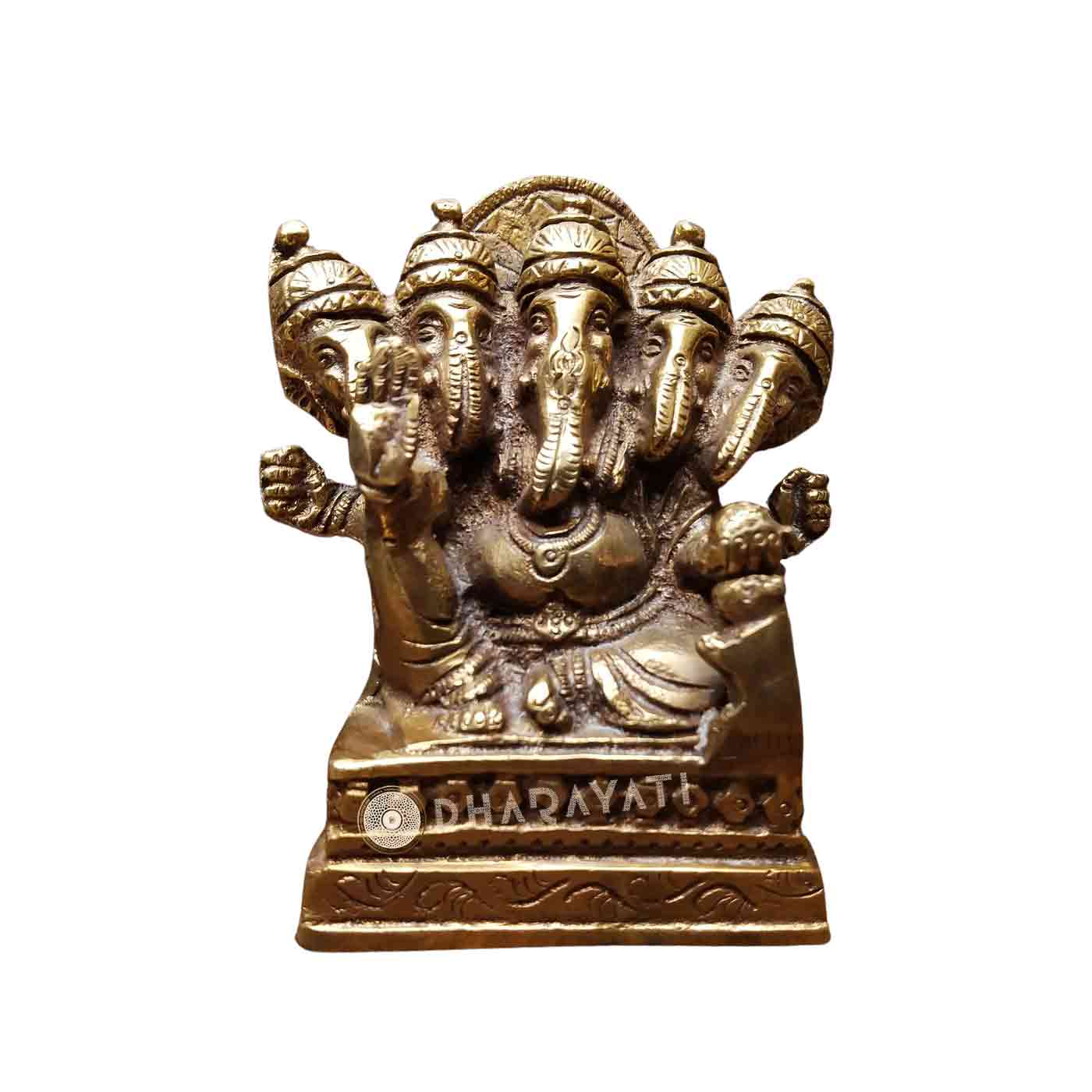 Brass Panchmukhi Ganesh