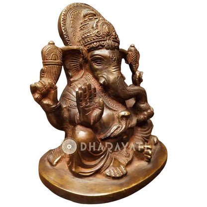 Brass Ganesha with four arms